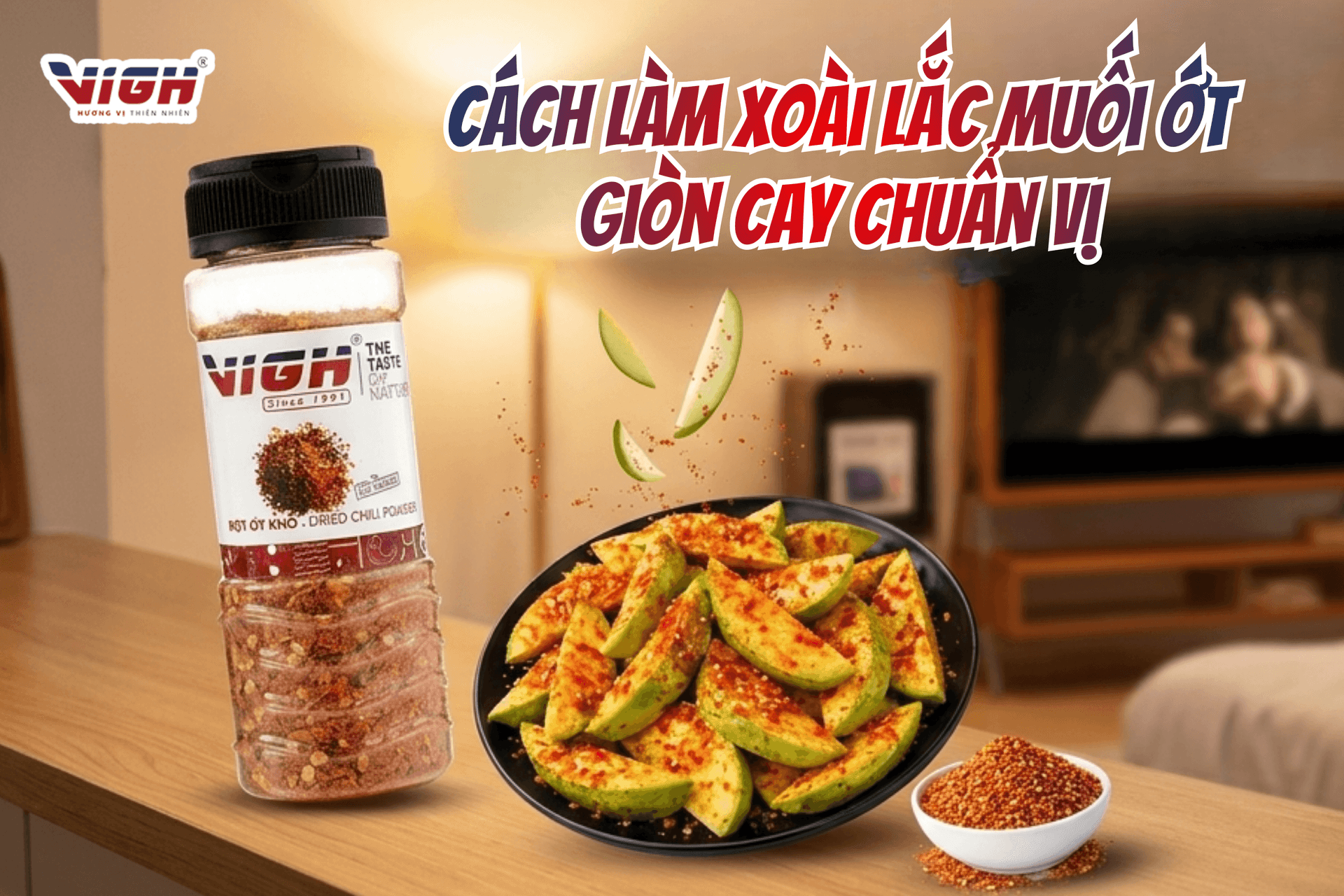 Cách làm xoài lắc muối ớt giòn cay chuẩn vị ăn vặt miền Nam