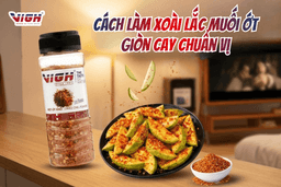 Cách làm xoài lắc muối ớt giòn cay chuẩn vị ăn vặt miền Nam